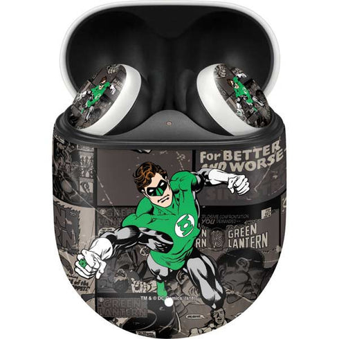 DC Comics Green Lantern Vintage Action Pose Pattern Google Pixel Buds Skin